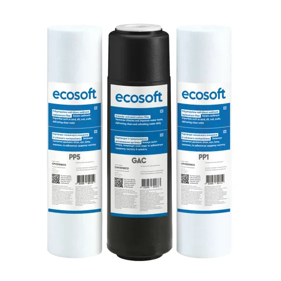 Комплект картриджів Ecosoft 1-2-3 для зворотного осмосу — фото 3