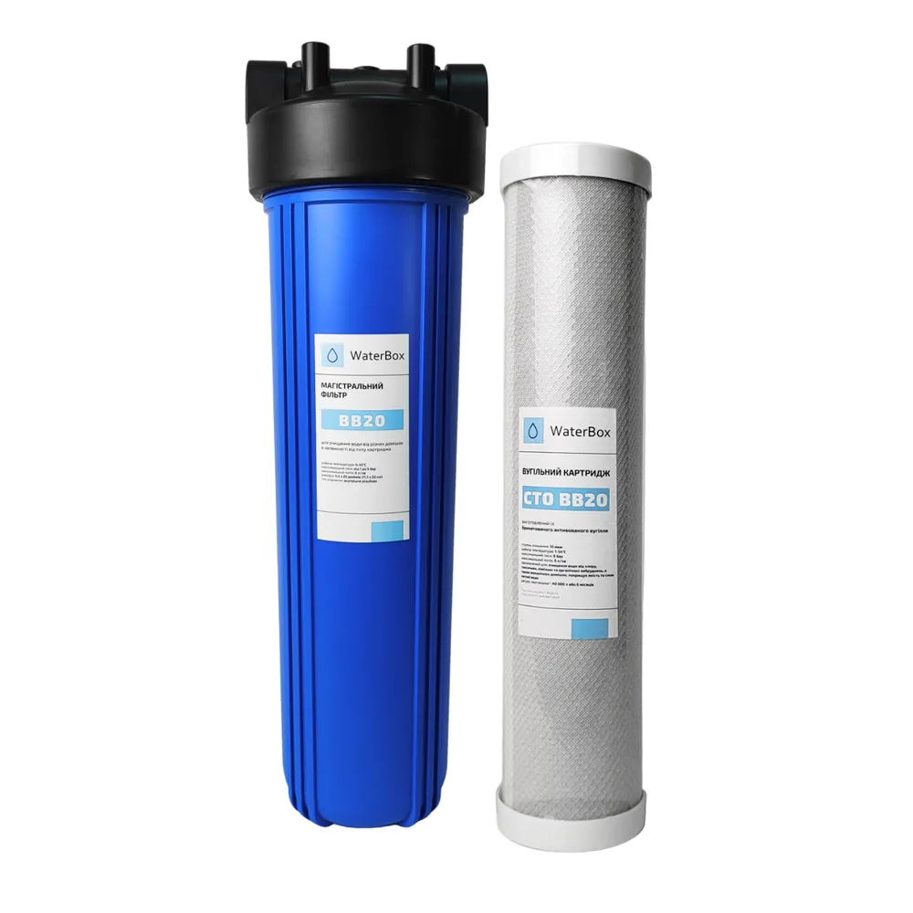 Фільтр WaterBox Big Blue 20 з картриджем з брикетованного вугілля