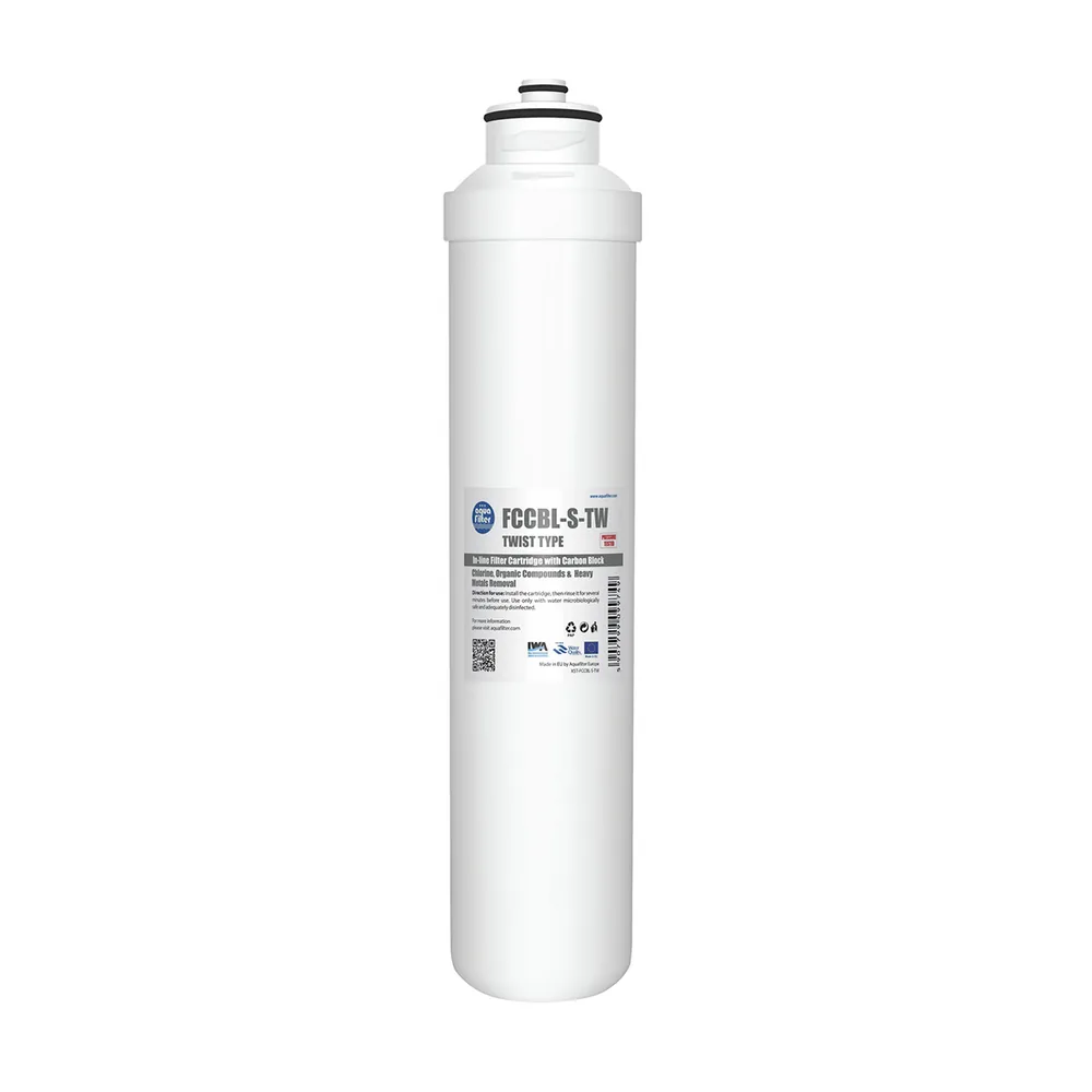 Лінійний картридж із пресованого вугілля Aquafilter TWIST FCCBL-S-TW 12х2,5